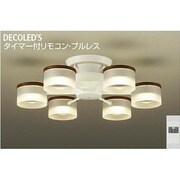 LEDシャンデリア 39W 6灯 調光 電球色 リモコン付 DCH-38227Y