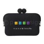DO-MO ナノブロック ブラック [がまぐち シリコン製 カードケース]