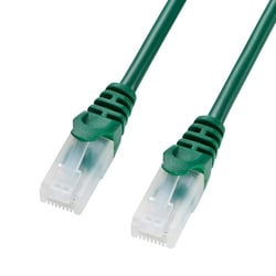 LANケーブル 0.5m CAT5e グリーン 爪折れ防止 より線 UTP ストレート結線 RJ45 LA-Y5TS-005G