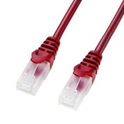 LANケーブル 0.5m CAT5e レッド 爪折れ防止 より線 UTP ストレート結線 RJ45 LA-Y5TS-005R