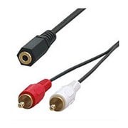 ステレオミニ ジャック - RCAピン プラグ×2 1.5m AVC-116