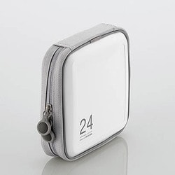 CD/DVDケース セミハード ファスナー付 24枚入 ホワイト CCD-H24WH