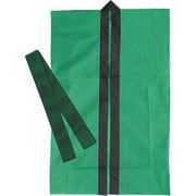 カラー不織布ロングハッピ 子供用 緑 J(ハチマキ付) 001163