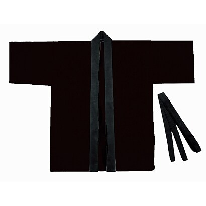 カラー不織布ハッピ 子供用 S 黒 001302