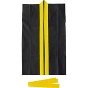 ロングハッピ不織布 S(ハチマキ付) 黒(黄襟) 002381