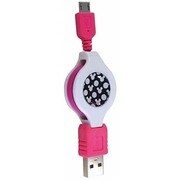 MicroUSBリールケーブル モビモアミッキードット DN-124MKWH