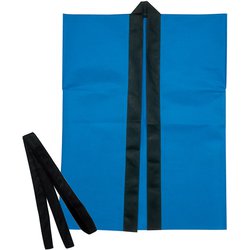 カラ-不織布ハッピ子供用袖無 S 青