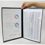 文房具 二つ折りファイル 重要書類ファイル A4 紺