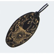 けがき工芸 アクセサリー 楕円 黒 013253