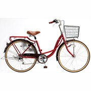 ノーパンク自転車 プロテクティア・ジャンヌNP266S 26型 外装6段変速 レッド TML66S 26 464