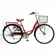 パンクに強い自転車 プロテクティア・ジャンヌ266ST 26型 外装6段変速 レッド TTL66S 26 464