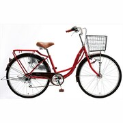 パンクに強い自転車 プロテクティア・ジャンヌ266SLZ 26型 外装6段変速 レッド TZL66S 26 464