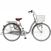 シティサイクル アスミックス26 オートライト 26型 変速なし アルミポリッシュ TALU6S 26 922