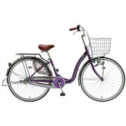 シティサイクル アスミックス26 オートライト 26型 内装3段変速 ミラーメタリックパープル TALU6Q 26 690