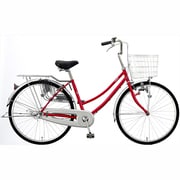 シティサイクル クローブJ26R 26型 変速なし レッド T6JRD 26 401
