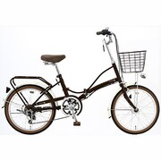 折りたたみ自転車 アスタリスク206II 20型 外装6段変速 ダークブラウン OCL206 20-1.75 702