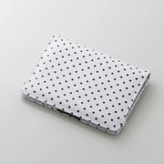 電子辞書ケース/CASIO専用/手帳タイプ/水玉ホワイト DJC-020WH