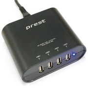 超大出力4ポートUSB-ACアダプター PHAC-6000C-4BK