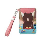 パスケース LINE FRIENDS ブラウン [対象年齢：15歳～]