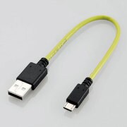 スマートフォン用 microUSBケーブル 2A出力 0.2m カラフル グリーン MPA-AMBCL2A02GN