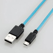 スマートフォン用 microUSBケーブル 2A出力 1.2m カラフル ブルー MPA-AMBCL2A12BU