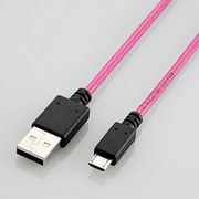 スマートフォン用 microUSBケーブル 2A出力 1.2m カラフル ピンク MPA-AMBCL2A12PN