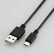 スマートフォン用 microUSBケーブル 充電専用 2A出力 1.2m スリム ブラック MPA-AMBCX2A12BK