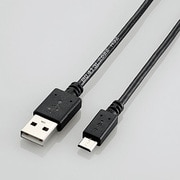 スマートフォン用 microUSBケーブル 2A出力 0.8m スリム ブラック MPA-AMBX2A08BK
