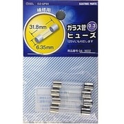 DZ-GF03 [ガラス管ヒューズ 0.3A-250V 4本入]