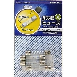 DZ-GF6 [ガラス管ヒューズ 6A-250V]