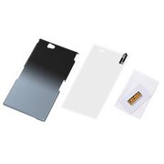 RT-SOL24C5/SB [Xperia Z Ultra用 グラデーション・シェル シルバー/ブラック]