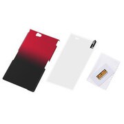 RT-SOL24C5/BR [Xperia Z Ultra用 グラデーション・シェルジャケット ブラック/レッド]