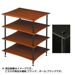 オーディオラック Q4D 32mm径ポールセット ブラック ブラックポール Q4D32B/BK