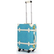 クロコ型押しユーラシアトランク 旅行日数目安:1~2泊 26L TSAロック搭載 アクアブルー C8215T-47