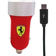 FERRARI DC2.1A充電USBアダプターwith Microケーブル レッド FERUCC2UMI RE