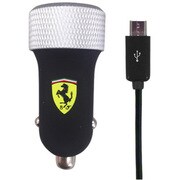 FERRARI DC2.1A充電USBアダプターwith Microケーブル ブラック FERUCC2UMI BL