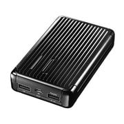 大容量モバイルバッテリー 7800mAh USB出力:2ポート 最大合計:3.1A ブラック ISMB-SC7800K