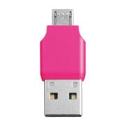 microSDカード用リーダー・ライター ピンク IS-ADP/P