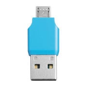 microSDカード用リーダー・ライター ブルー IS-ADP/B