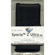 0580SOL24 [Xperia Z Ultra SOL24用 ノートブックケース 手帳型 レザー調 合皮 ブラック]