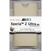 0585SOL24 [Xperia Z Ultra SOL24用 スリーブケース レザー調 合皮 アイボリー]
