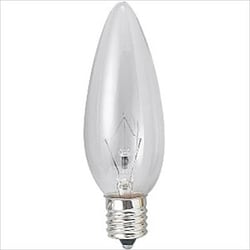 白熱電球 シャンデリア球 E12口金 110V 10W形 32mm径 クリア C32E12110V10WC