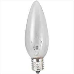 白熱電球 シャンデリア球 E12口金 110V 25W形 32mm径 クリア C32E12110V25WC