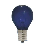 白熱電球 ミニランプ E17口金 100～110V 25W形 35mm径 耐熱透明染 ブルー S35E17100110V25WB 耐熱