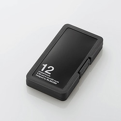 メモリカードケース インデックスカード付き SD6枚＋microSD6枚収納 ブラック CMC-SDCPP12BK