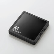 メモリカードケース インデックスカード付き SD12枚+microSD12枚収納 ブラック CMC-SDCPP24BK