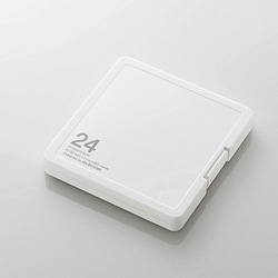メモリカードケース インデックスカード付き SD12枚＋microSD12枚収納 ホワイト CMC-SDCPP24WH