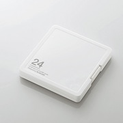 メモリカードケース インデックスカード付き SD12枚+microSD12枚収納 ホワイト CMC-SDCPP24WH