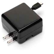microUSB+USBポートAC充電器2A巻取り式ブラック PG-2ACMU11BK