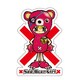 DoodleステッカーSadBearGirl･大 STL005